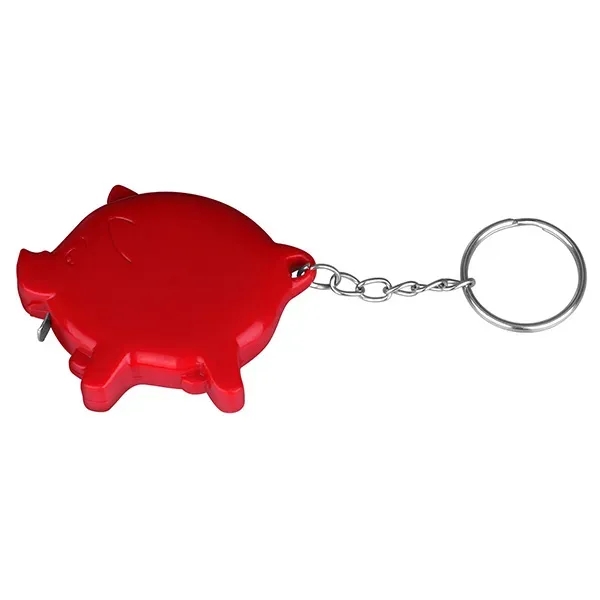 Pig shape tape measure with key chain.... from ASI 74585 Nu Promo International / Nu Promo Line