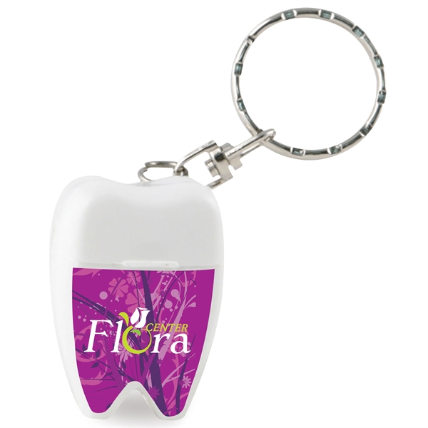 Mint flavored tooth shaped dental floss with key chain.... from ASI 90807 Tekweld