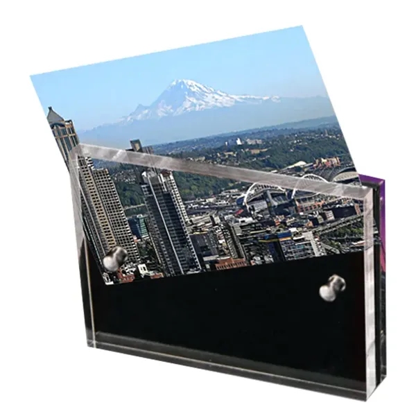 3/4" thick acrylic desk plaque picture frames.... from ASI 72521 Morris Magnets / Laser Cuts
