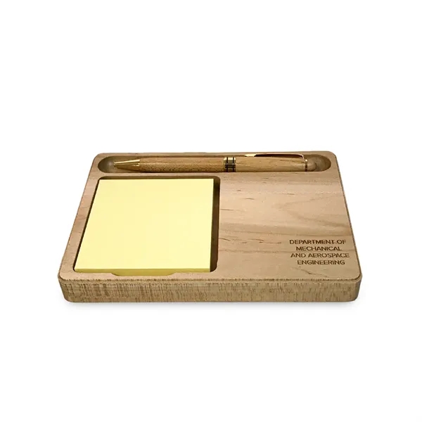 Wood memo set with note pad and pen.... from ASI 88156 Solid Dimensions Inc / Solid Dimensions Line