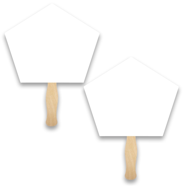 Church shaped full color sandwiched style hand fans.... from ASI 93520 Ventura Inc