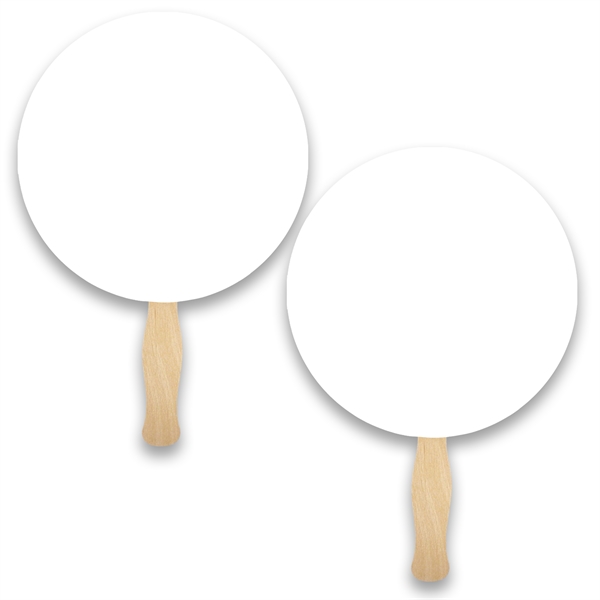 Circle shaped full color sandwiched style hand fans.... from ASI 93520 Ventura Inc