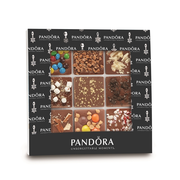 9 Piece Bite Size Belgian Chocolate Sampler with Assorted Toppings... from ASI 71685 Midnite Snax®