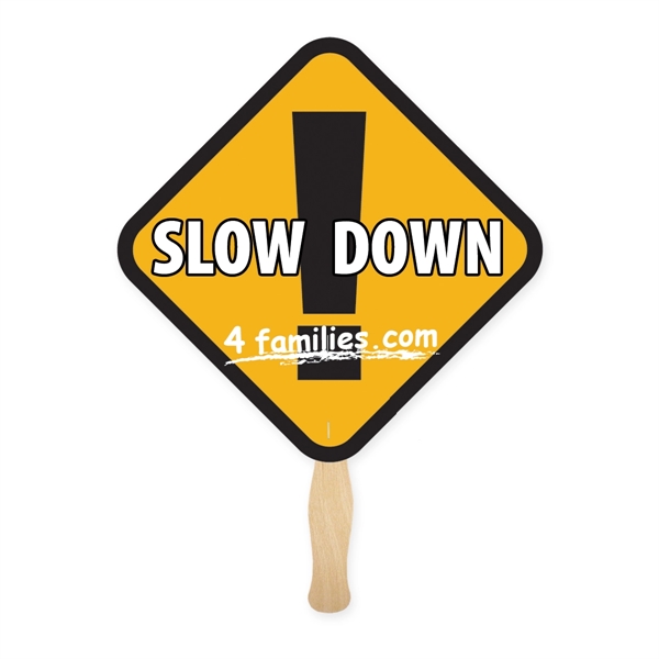 Rd Diamond shaped full color sandwiched style hand fans.... from ASI 93520 Ventura Inc