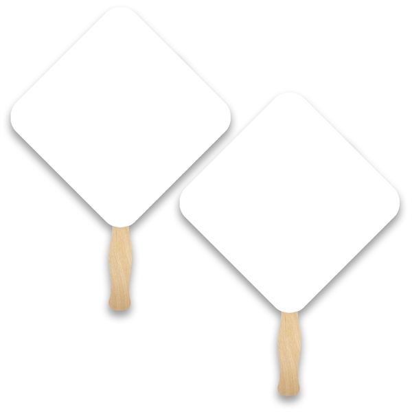 Rd Diamond shaped full color sandwiched style hand fans.... from ASI 93520 Ventura Inc