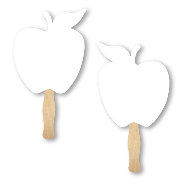 Apple shaped full color sandwiched style hand fans.... from ASI 93520 Ventura Inc