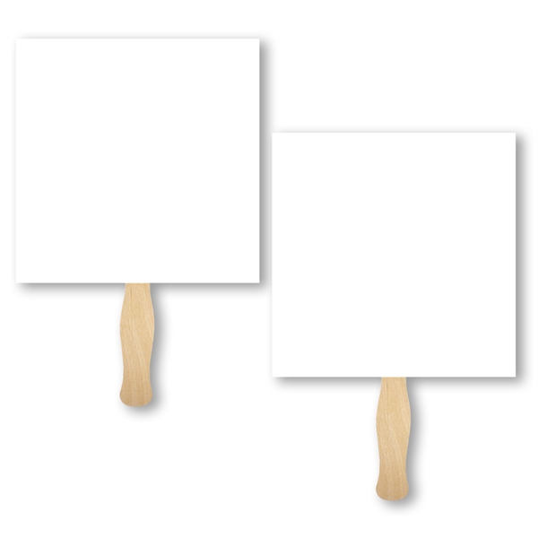 Square shaped full color sandwiched style hand fans.... from ASI 93520 Ventura Inc