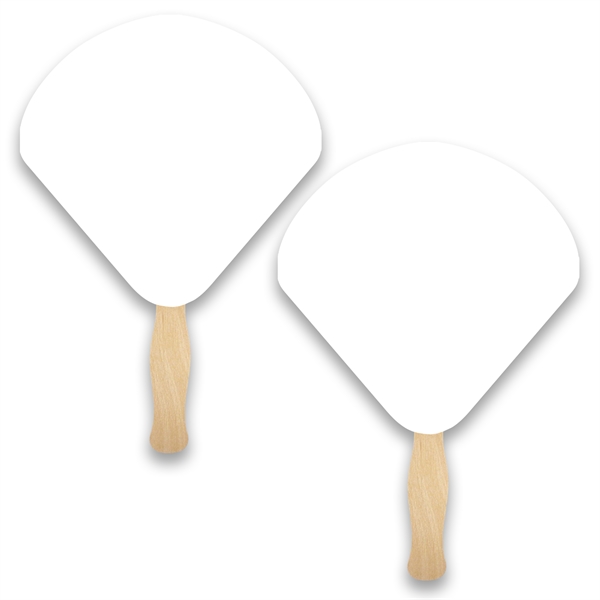 Shell shaped full color sandwiched style hand fans.... from ASI 93520 Ventura Inc