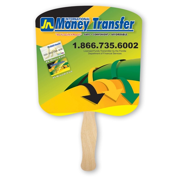 Bread shaped full color sandwiched style hand fans.... from ASI 93520 Ventura Inc