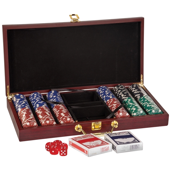 Poker set with 300 chips, 2 decks of cards, and 5... from ASI 92531 Unique Custom Products / UCP