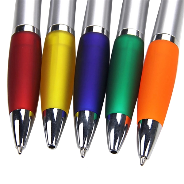 5.63" x .43" plastic ballpoint pen with highlighter point.... from ASI 37218 Athena Promo (tm)