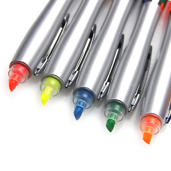 5.63" x .43" plastic ballpoint pen with highlighter point.... from ASI 37218 Athena Promo (tm)