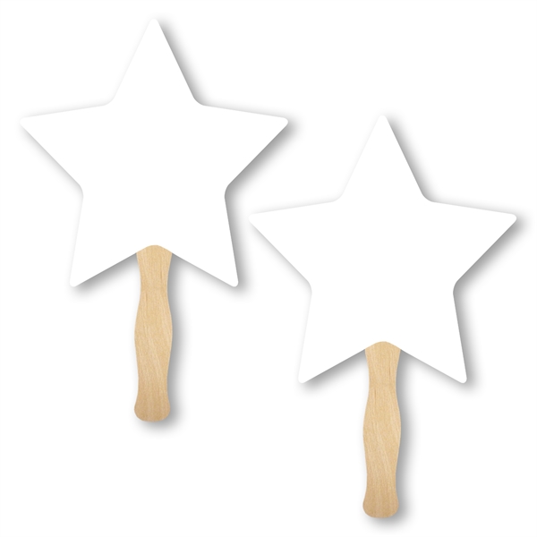 Star shaped full color sandwiched style hand fans.... from ASI 93520 Ventura Inc