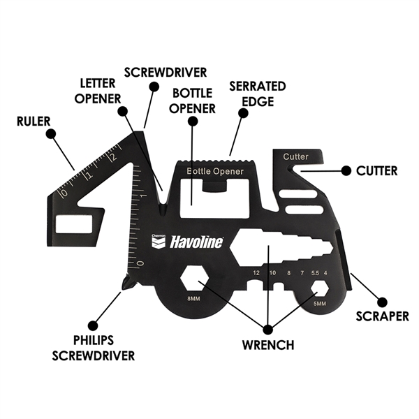 A pocket multi-tool in the shape of a tractor! Comes in... from ASI 46170 Compass Industries Inc