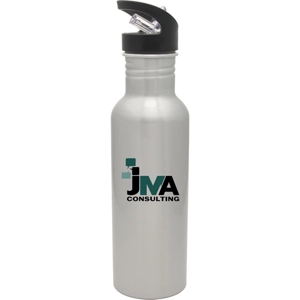 27 oz. water bottle made of aluminum with a retractable sipper... from ASI 71920 Moderne Glass Company Inc / Glass America®