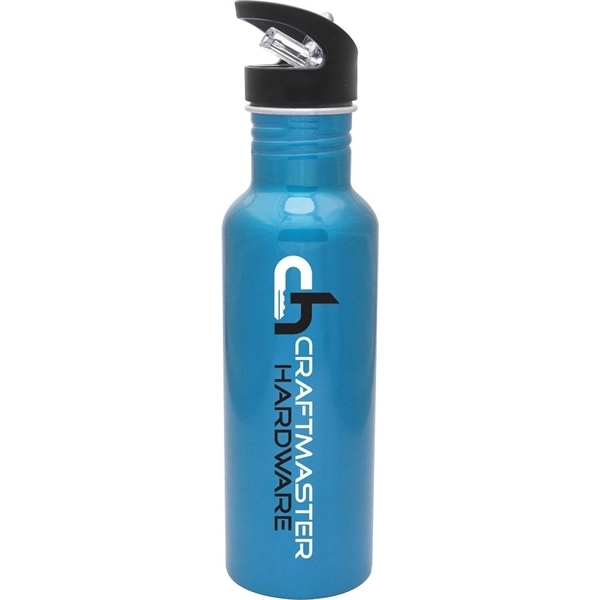 27 oz. water bottle made of aluminum with a retractable sipper... from ASI 71920 Moderne Glass Company Inc / Glass America®