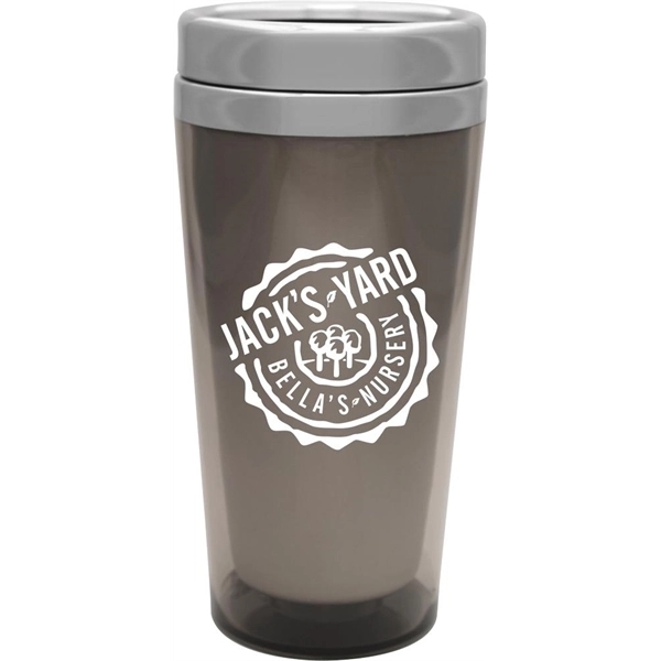 16 oz. transparent acrylic travel cup with an insulated stainless steel... from ASI 71920 Moderne Glass Company Inc / Glass America®