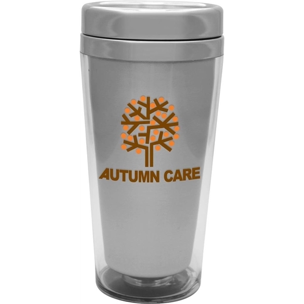 16 oz. transparent acrylic travel cup with an insulated stainless steel... from ASI 71920 Moderne Glass Company Inc / Glass America®