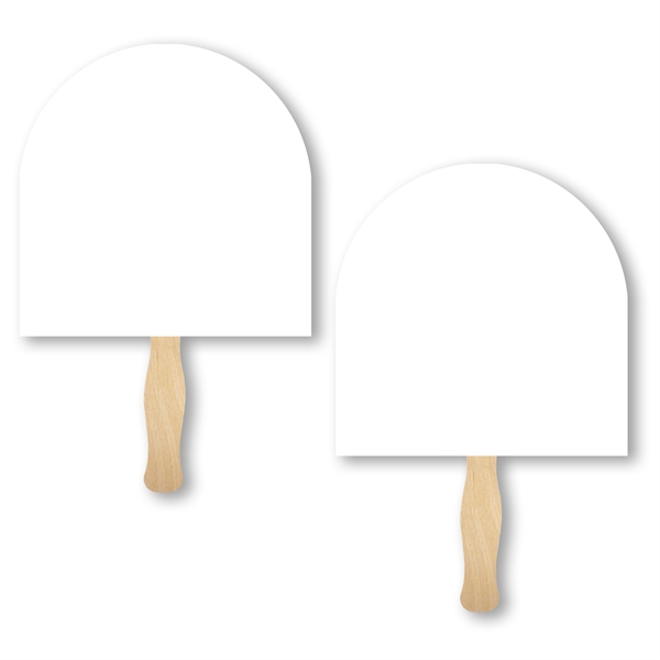 Arch shaped full color sandwiched style hand fans.... from ASI 93520 Ventura Inc