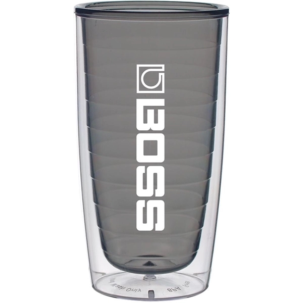 15 oz. plastic tumbler with double-walled design.... from ASI 71920 Moderne Glass Company Inc / Glass America®