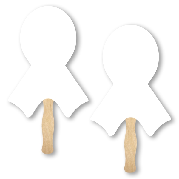 Ribbon shaped full color sandwiched style hand fans.... from ASI 93520 Ventura Inc