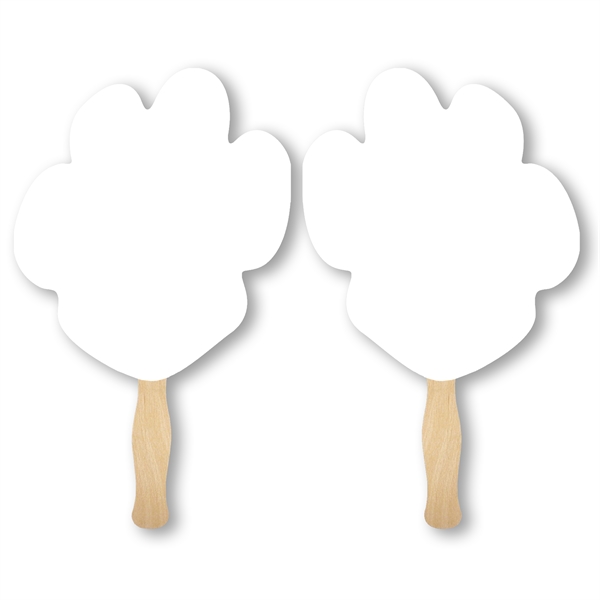 Paw shaped full color sandwiched style hand fans.... from ASI 93520 Ventura Inc