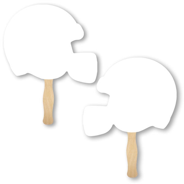 Football Helmet shaped full color sandwiched style hand fans.... from ASI 93520 Ventura Inc