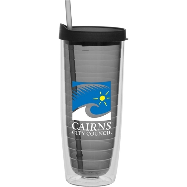 20 oz. acrylic plastic double-walled tumbler with lid and matching colored... from ASI 71920 Moderne Glass Company Inc / Glass America®