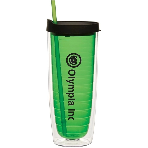 20 oz. acrylic plastic double-walled tumbler with lid and matching colored... from ASI 71920 Moderne Glass Company Inc / Glass America®