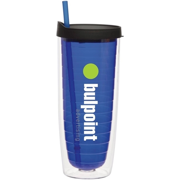 20 oz. acrylic plastic double-walled tumbler with lid and matching colored... from ASI 71920 Moderne Glass Company Inc / Glass America®