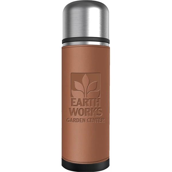 17 oz. insulated stainless steel bottle with cup/lid and push button... from ASI 71920 Moderne Glass Company Inc / Glass America®