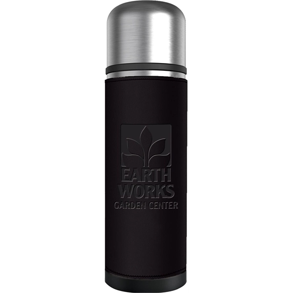 17 oz. insulated stainless steel bottle with cup/lid and push button... from ASI 71920 Moderne Glass Company Inc / Glass America®