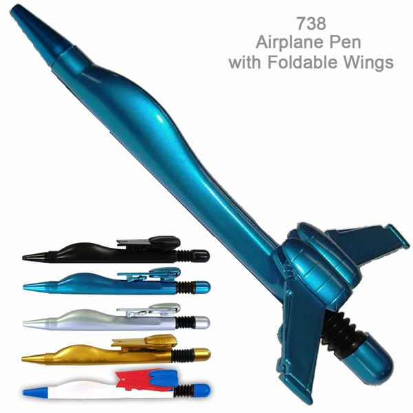 Airplane Shape Ballpoint Pen With Foldable Wings - Ready Inventory In... from ASI 45100 Chulani Promotional Products, Inc / Competitive Edge Innovations/Chulani