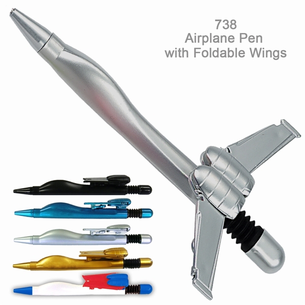 Airplane Shape Ballpoint Pen With Foldable Wings - Ready Inventory In... from ASI 45100 Chulani Promotional Products, Inc / Competitive Edge Innovations/Chulani