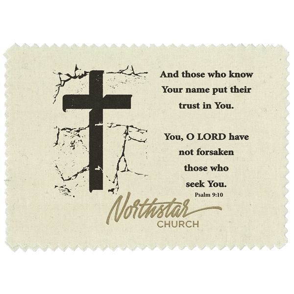 5" x 7" pinked rectangular prayer cloth with imprint.... from ASI 31260 AdCapitol