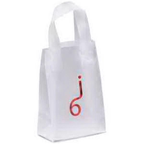 Colorful hi-density frosted plastic bag with fused loop handles.... from ASI 37940 Bag Makers Inc