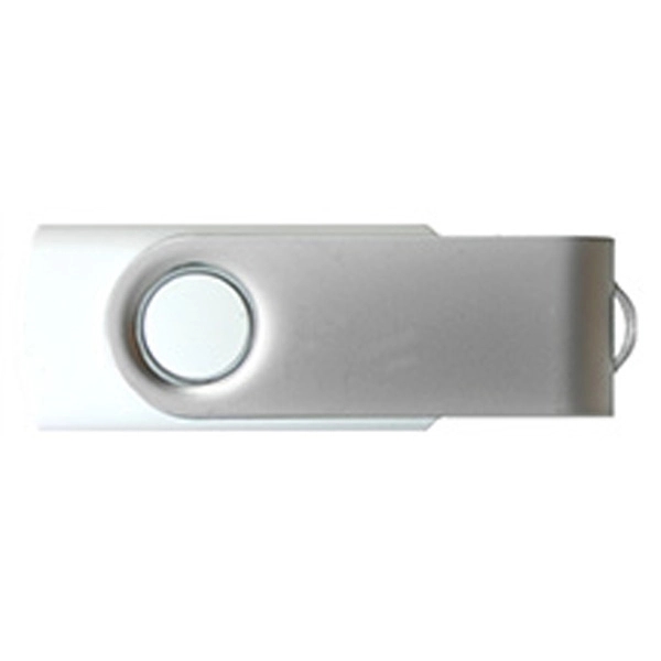 Matte silver finish swivel USB and Micro USB flash drive.... from ASI 62124 iClick, Inc. / iClick®