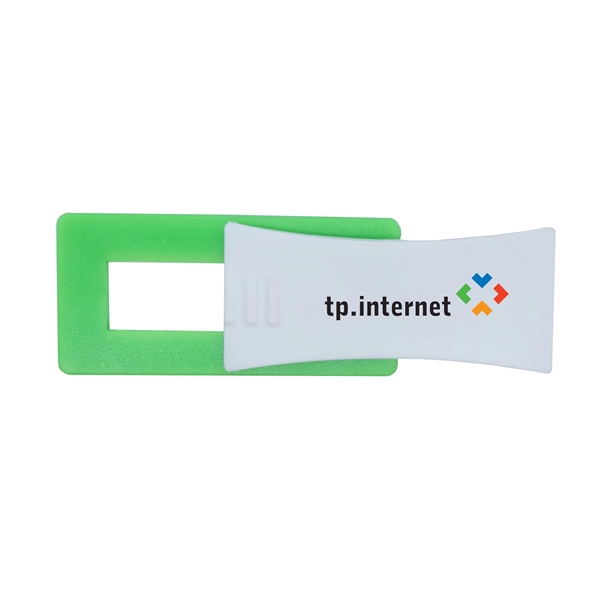 Two-tone webcam cover with a white, contoured sliding tab to open... from ASI 90807 Tekweld