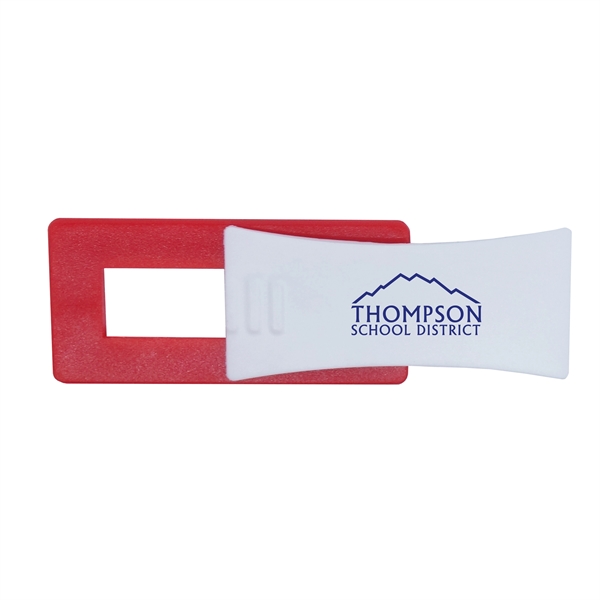 Two-tone webcam cover with a white, contoured sliding tab to open... from ASI 90807 Tekweld