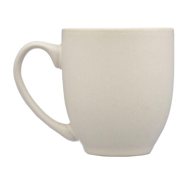 16 oz. bistro-style ceramic mug with wide body, glossy colored interior,... from ASI 39552 BEL Promo