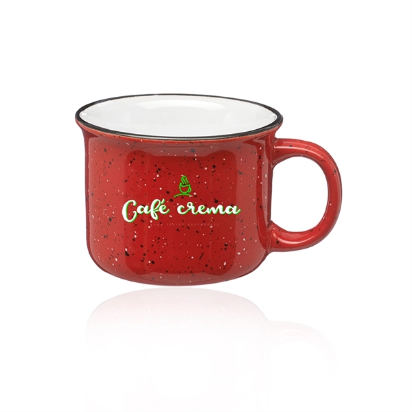 7.5 oz. ceramic campfire mug with tin-cup style, slightly flared top,... from ASI 39552 BEL Promo