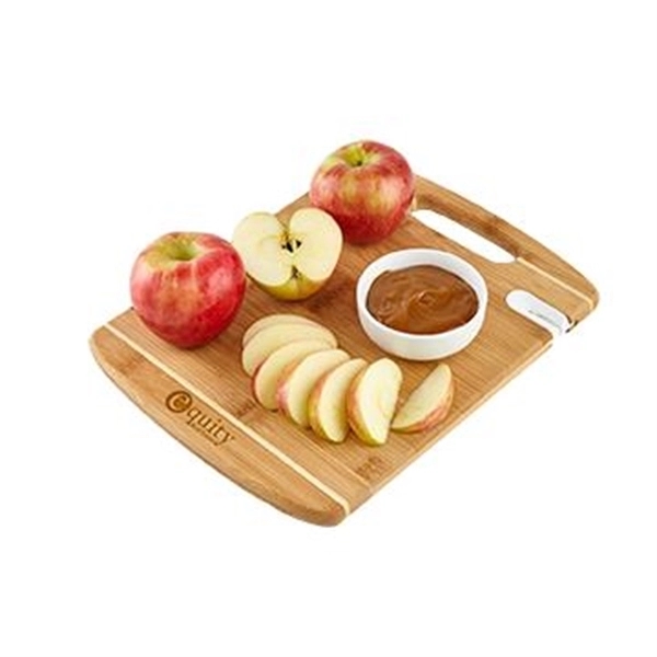 Bamboo cutting board with knife sharpener. Heat and bacteria resistant and... from ASI 52840 Evans Manufacturing