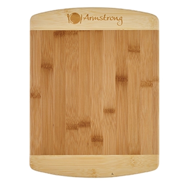 Eco-friendly bamboo cutting board is perfect size for charcuterie use.... from ASI 52840 Evans Manufacturing