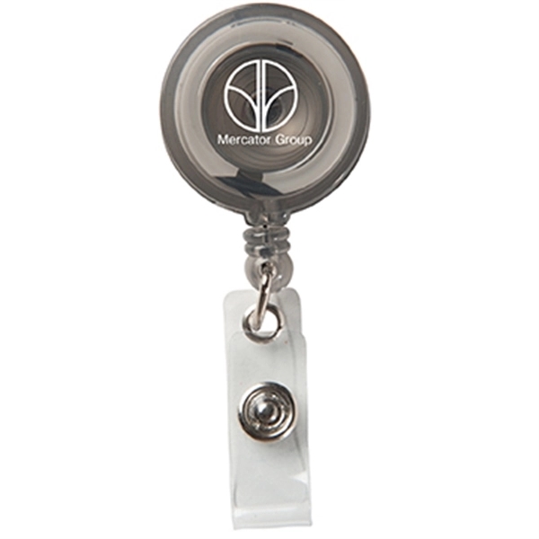 Retractable badge reel holder with 30" nylon cord, snap lock and... from ASI 52840 Evans Manufacturing