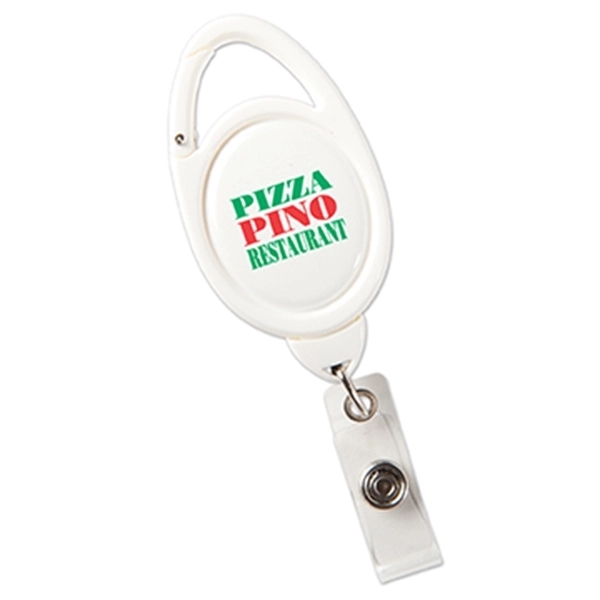 Clip-on retractable badge holder with carabiner clip.... from ASI 52840 Evans Manufacturing