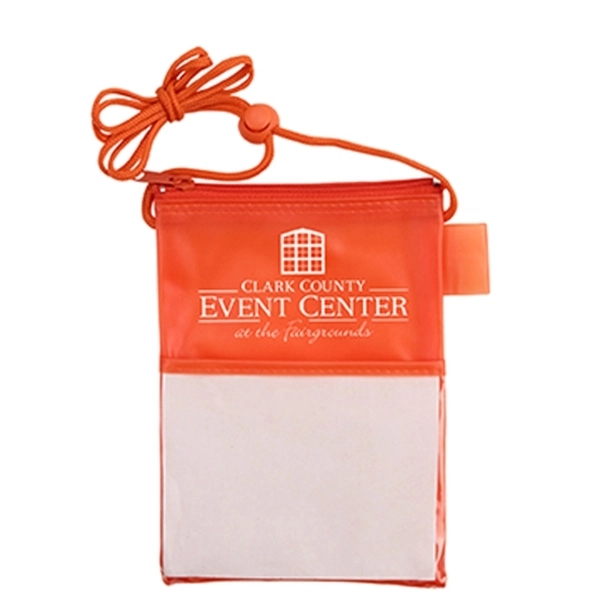 Badge holder with adjustable toggle, front pocket, back pocket and side... from ASI 52840 Evans Manufacturing