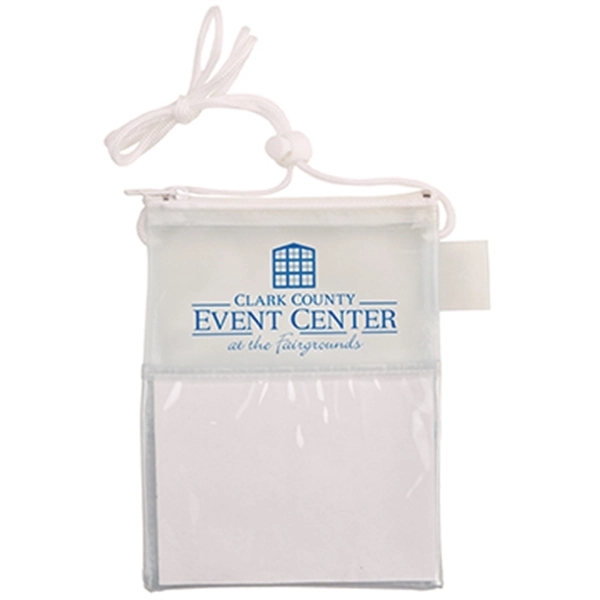 Badge holder with adjustable toggle, front pocket, back pocket and side... from ASI 52840 Evans Manufacturing