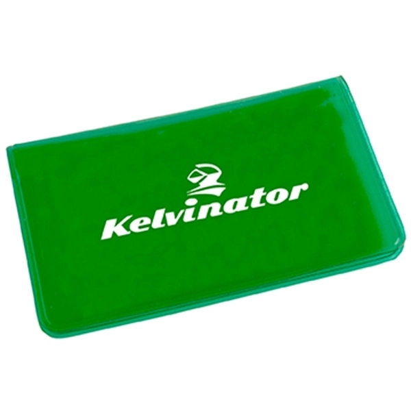 Vinyl travel first aid kit wallet has latex free bandages, pads,... from ASI 52840 Evans Manufacturing