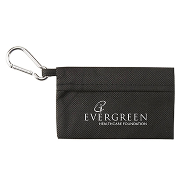 First aid kit with attached carabiner made of non-woven polypropylene containing... from ASI 52840 Evans Manufacturing