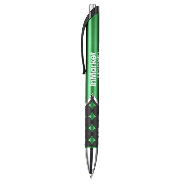 Retractable ballpoint pen with matte metallic colored barrel.... from ASI 52840 Evans Manufacturing
